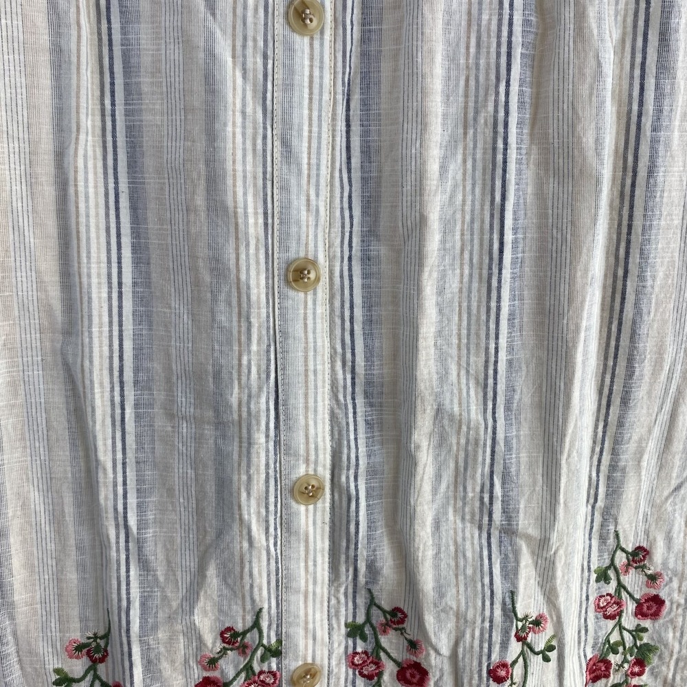 Andree by Unit Midi Dress Sz S Cut Out Embroidered Boho Summer Beachy Cotton - Picture 5 of 14